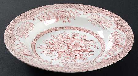 Kew Pink Large Rim Soup Bowl