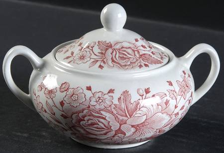Kew Pink Sugar Bowl & Lid