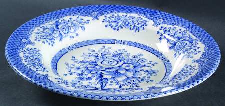 Kew Blue Large Rim Soup Bowl