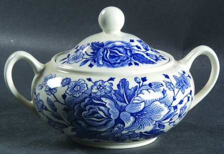 Kew Blue Sugar Bowl & Lid