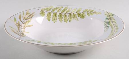 Just Leaves Large Rim Soup Bowl