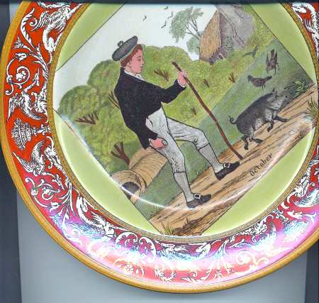 Months of the Year Red Dinner Plate
