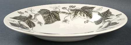 Napoleon Ivy Black Large Rim Soup Bowl