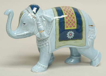 Blue Elephant Elephant Figurine