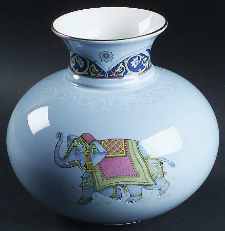 Blue Elephant 6" Vase