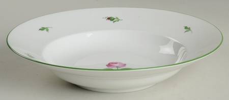 Viennese Rose Large Rim Soup Bowl