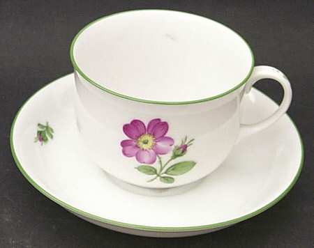 Wiener Blumen Flat Cup & Saucer Set