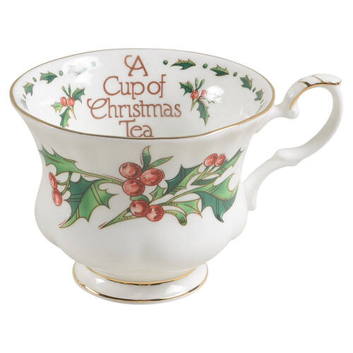 A Cup of Christmas Tea Footed Cup