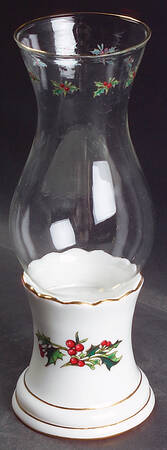 A Cup of Christmas Tea Hurricane Lamp & Globe