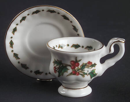 A Cup of Christmas Tea Footed Toy Cup and Saucer Set