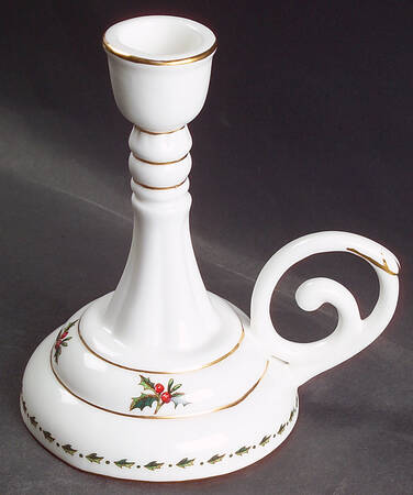 A Cup of Christmas Tea Handled Candleholder