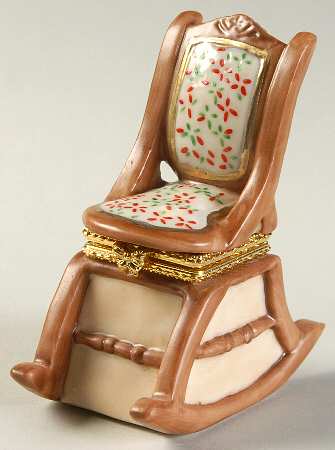 A Cup of Christmas Tea Rocking Chair Hinged Box