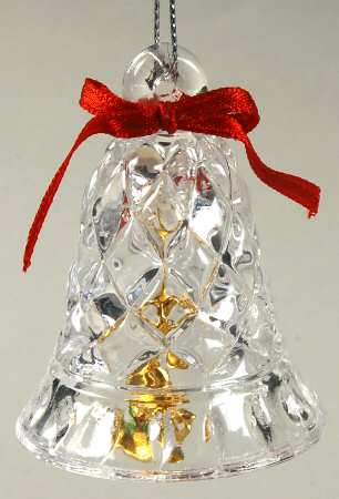 A Cup of Christmas Tea Crystal Bell Ornament