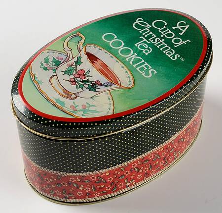 A Cup of Christmas Tea Cookie Tin & Lid