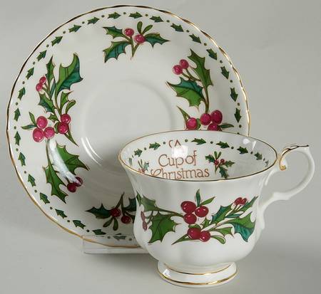 A Cup of Christmas Tea Footed Cup & Saucer Set
