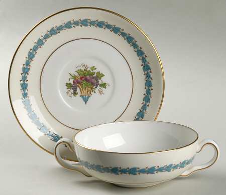 Appledore Flat Cream Soup Bowl & Saucer Set