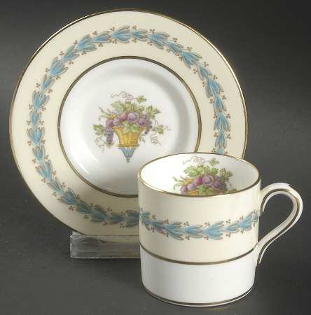 Appledore Bond Shape Demitasse Cup and Saucer Set