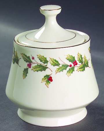 Holly Berry Sugar Bowl & Lid