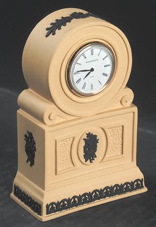 Library Collection Jasperware Cane & Black Troy Clock