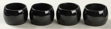 Night and Day White Napkin Ring - Set of 4