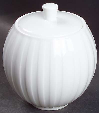 Night and Day White Sugar Bowl & Lid by Wedgwood