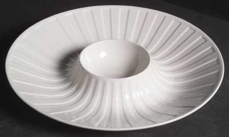 Night and Day White 1 Piece Chip & Dip by Wedgwood
