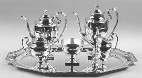 King Albert (Sterling, Hollowware) 6 Piece Tea Set (SCP, STP, SCR, SSU, SWB, WTL)