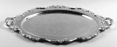 Royal Rose (Silverplate, Hollowware) Medium Silverplate Waiter Tray