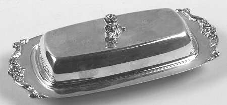 Royal Rose (Silverplate, Hollowware) 1/4 Pound Covered Butter & Liner