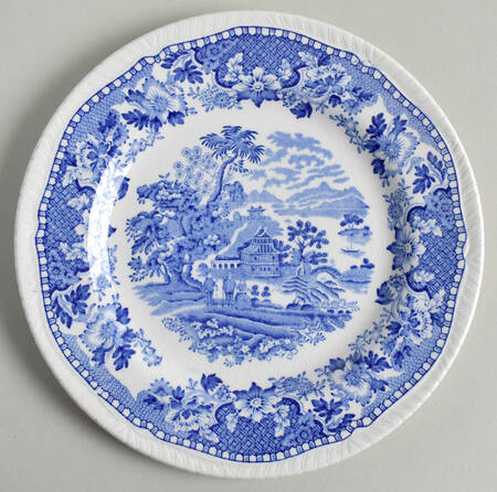 Seaforth Blue Smooth Salad Plate