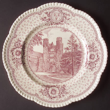 Bryn Mawr College Pink Dinner Plate