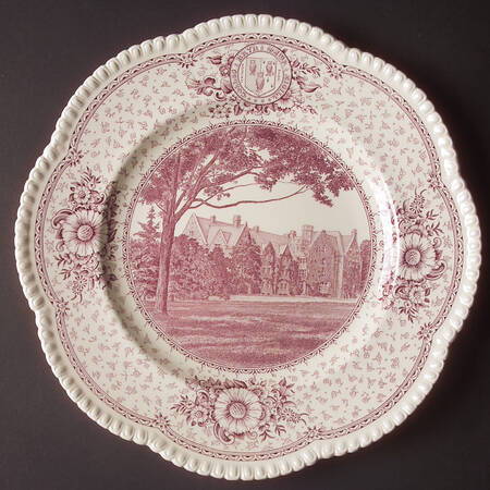 Bryn Mawr College Pink Dinner Plate