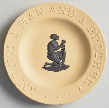 Black On Cane Jasperware 4" Round Tray