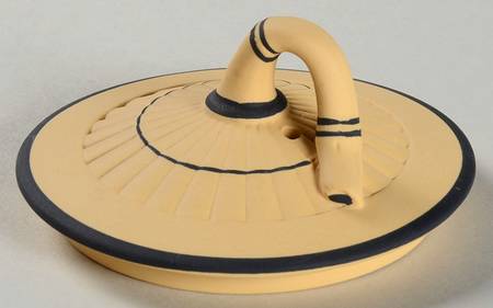 Black On Cane Jasperware Lid for Honey Pot
