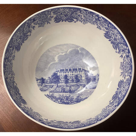 Mount Holyoke College Blue 8" Round Serving Bowl