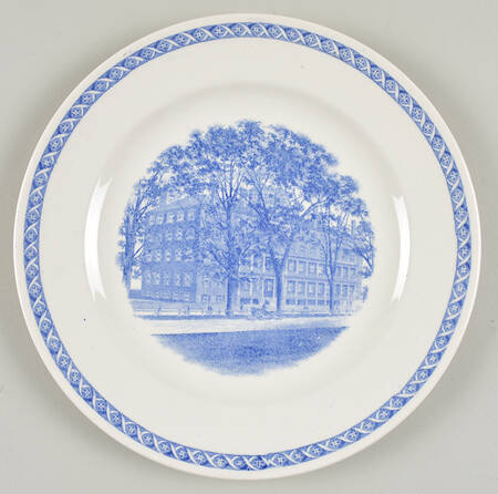 Mount Holyoke College Blue Luncheon Plate