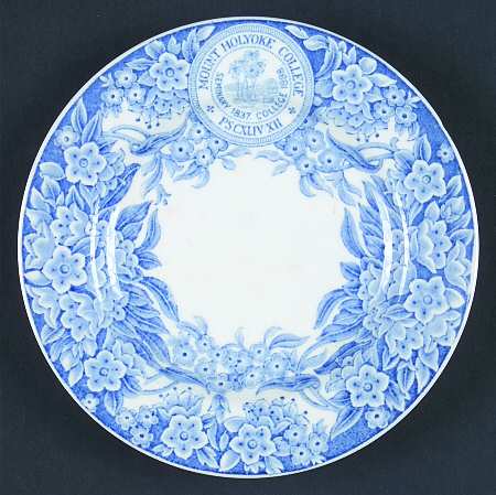 Mount Holyoke College Blue Bread & Butter Plate