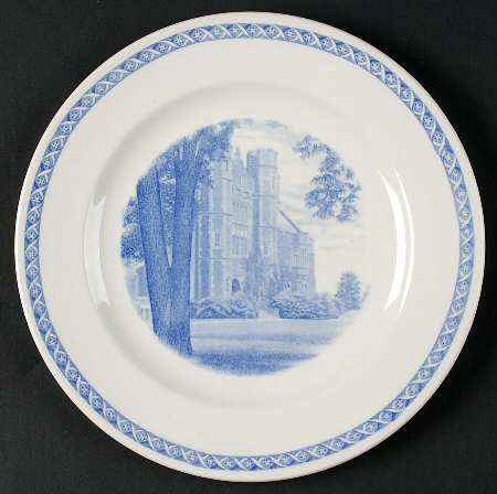 Mount Holyoke College Blue Luncheon Plate