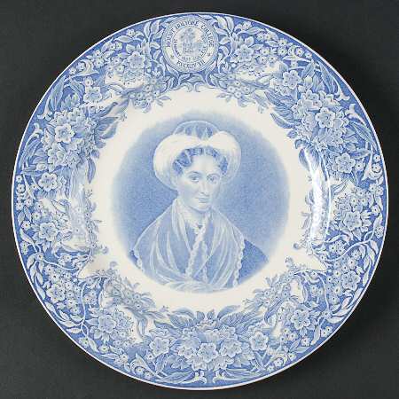 Mount Holyoke College Blue Dinner Plate