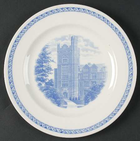 Mount Holyoke College Blue Luncheon Plate