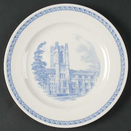 Mount Holyoke College Blue Luncheon Plate