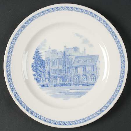Mount Holyoke College Blue Luncheon Plate