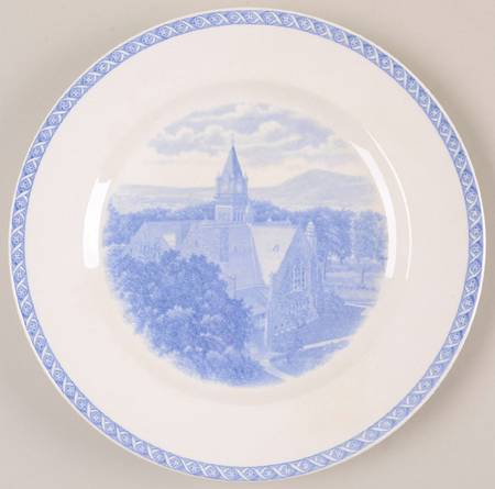 Mount Holyoke College Blue Salad Plate