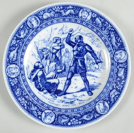 Ivanhoe (Blue Transgerware) Dinner Plate