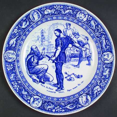 Ivanhoe (Blue Transgerware) Dinner Plate