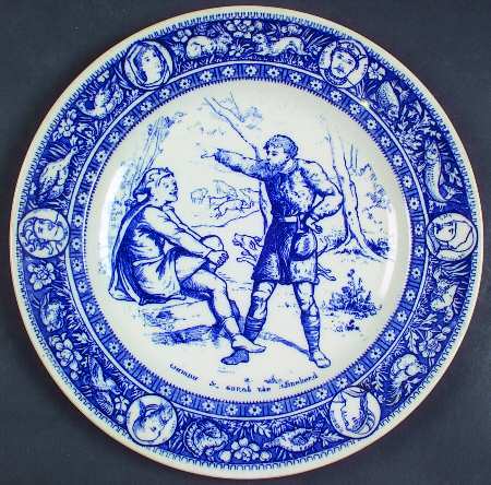 Ivanhoe (Blue Transgerware) Dinner Plate