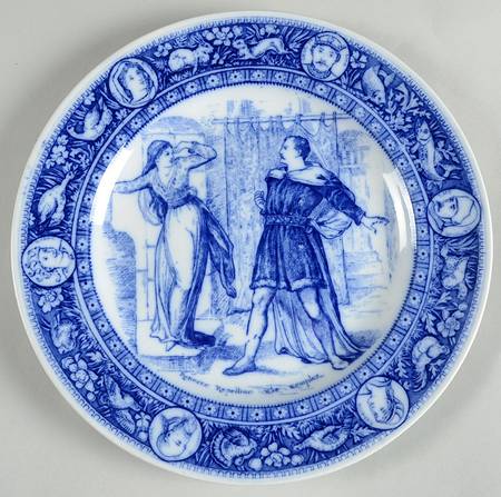 Ivanhoe (Blue Transgerware) Dinner Plate