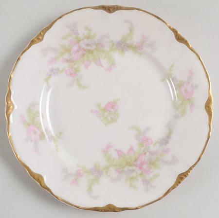 Apple Blossom (Gold Trim & Daubs) Bread & Butter Plate