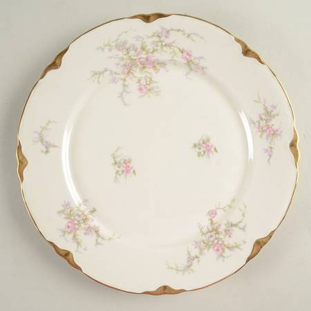 Apple Blossom (Gold Trim & Daubs) Dinner Plate