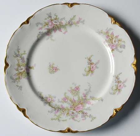 Apple Blossom (Gold Trim & Daubs) Luncheon Plate